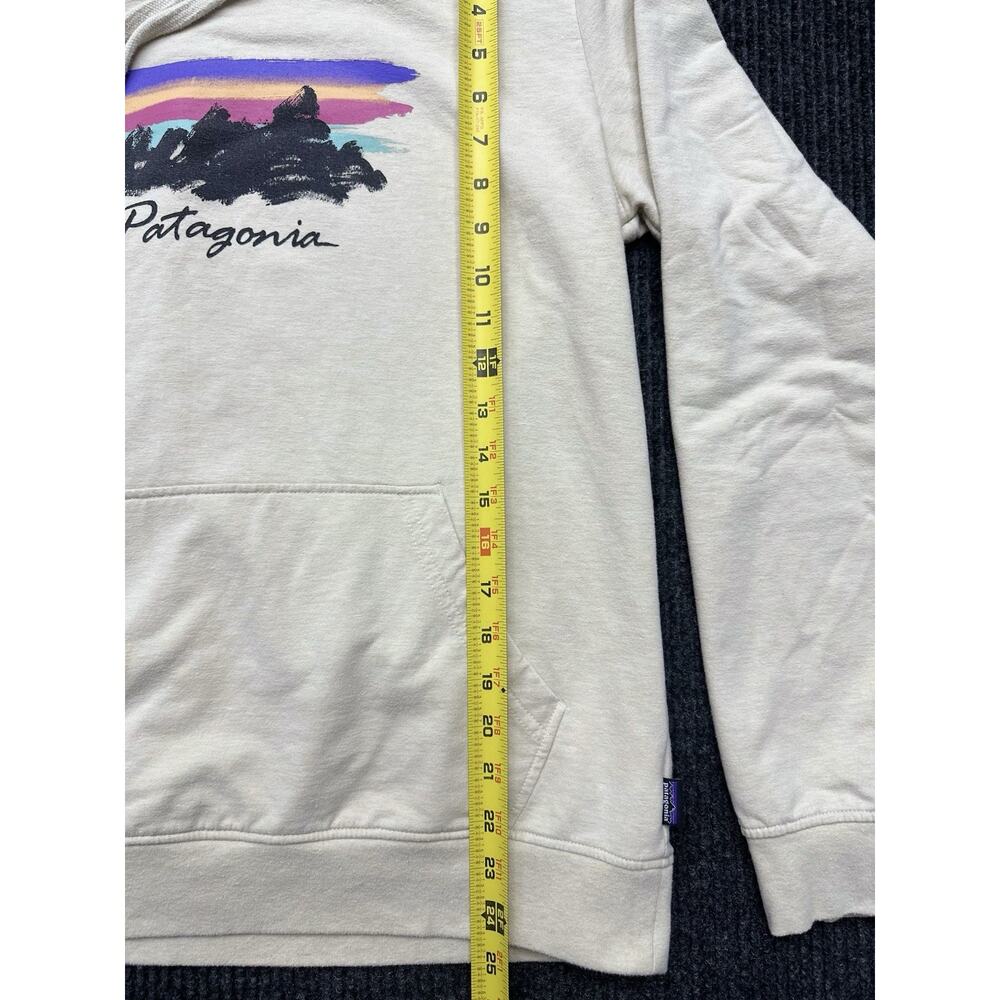 Patagonia Hoodie Women Large Off White Free Hand Fitz Roy Ahnya Pullover - Picture 5 of 12